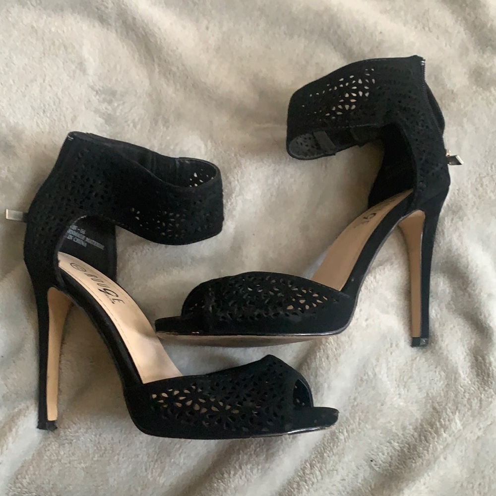 Black Ankle Strap Heels